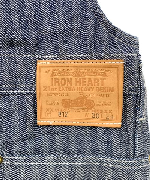 IRON HEART（アイアンハート）IRON HEART (アイアンハート) 10.5ozヘリンボン ダブルニーオーバーオール インディゴ サイズ:W30×L34の古着・服飾アイテム