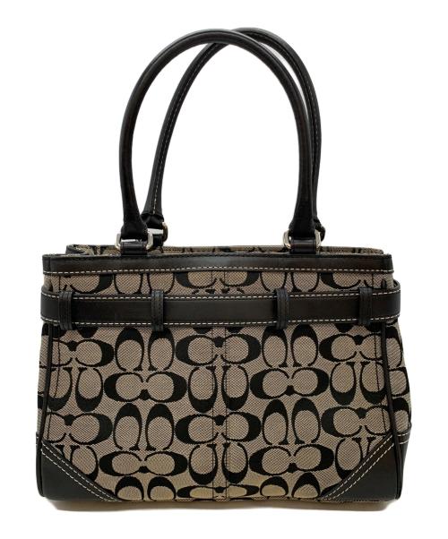 COACH（コーチ）COACH (コーチ) ハンドバッグ ベージュ×ブラックの古着・服飾アイテム