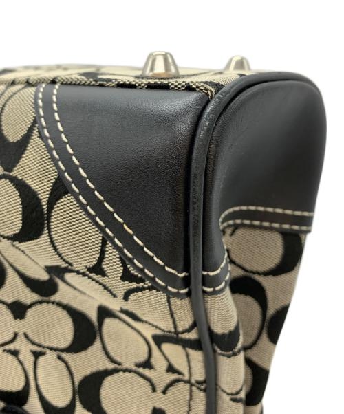 COACH（コーチ）COACH (コーチ) ハンドバッグ ベージュ×ブラックの古着・服飾アイテム