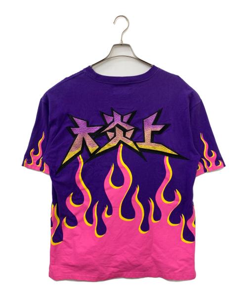 GALFY（ガルフィー）GALFY (ガルフィー) 半袖カットソー ピンク×パープル サイズ:Lの古着・服飾アイテム
