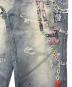 中古・古着 DND4DES (ディーエヌディーフォーデス) Y2K Cartoon Pendants Print Pants ブルー サイズ:M：10000円