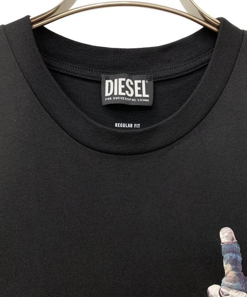 DIESEL（ディーゼル）DIESEL (ディーゼル) T-JUST-HAND MAGLIETTA ブラック サイズ:Sの古着・服飾アイテム