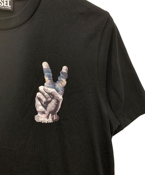 DIESEL（ディーゼル）DIESEL (ディーゼル) T-JUST-HAND MAGLIETTA ブラック サイズ:Sの古着・服飾アイテム