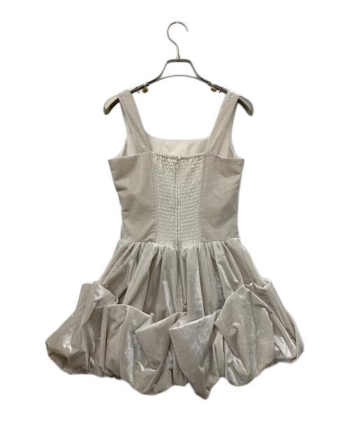 Snidel（スナイデル）Snidel (スナイデル) デザインベロアミニドレス グレー 未使用品の古着・服飾アイテム