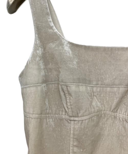 Snidel（スナイデル）Snidel (スナイデル) デザインベロアミニドレス グレー 未使用品の古着・服飾アイテム