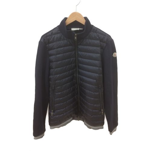 MONCLER（モンクレール）MONCLER (モンクレール) フロント切替ダウンニット ネイビー×ブラック サイズ:Lの古着・服飾アイテム