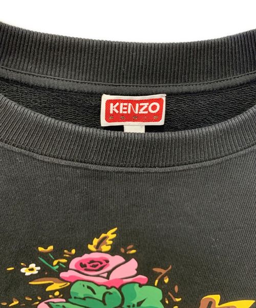 KENZO（ケンゾー）KENZO (ケンゾー) Bouquet Classic Crew Sweat ブラック サイズ:Sの古着・服飾アイテム