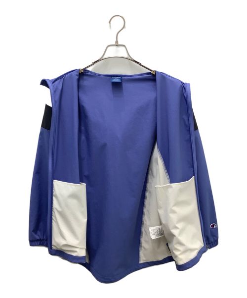 Champion（チャンピオン）Champion (チャンピオン) ジップフーデッドジャケット ブルー×ホワイト サイズ:L 未使用品の古着・服飾アイテム