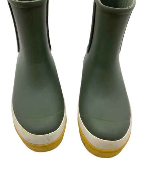 TORY BURCH（トリーバーチ）TORY BURCH (トリーバーチ) ラバーサイドゴアブーツ グリーン×イエロー サイズ:6の古着・服飾アイテム