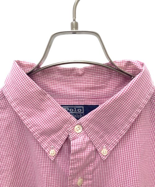 POLO RALPH LAUREN（ポロ・ラルフローレン）POLO RALPH LAUREN (ポロ・ラルフローレン) チェックシャツ ピンク×ホワイト サイズ:XXLの古着・服飾アイテム