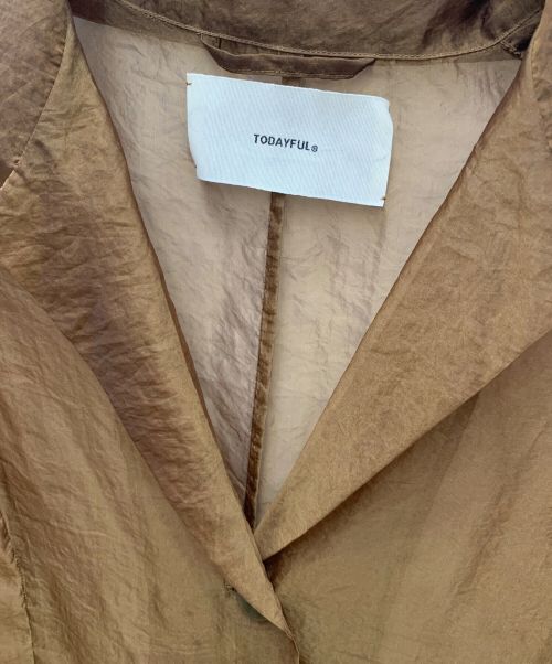 TODAYFUL（トゥデイフル）TODAYFUL (トゥデイフル) シアーシャツガウン ブラウン サイズ:SIZE 36の古着・服飾アイテム