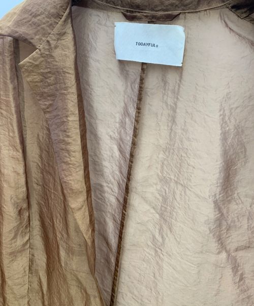 TODAYFUL（トゥデイフル）TODAYFUL (トゥデイフル) シアーシャツガウン ブラウン サイズ:SIZE 36の古着・服飾アイテム