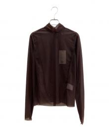 MAISON SPECIAL（メゾンスペシャル）の古着「シアー長袖ブラウス」｜ブラウン