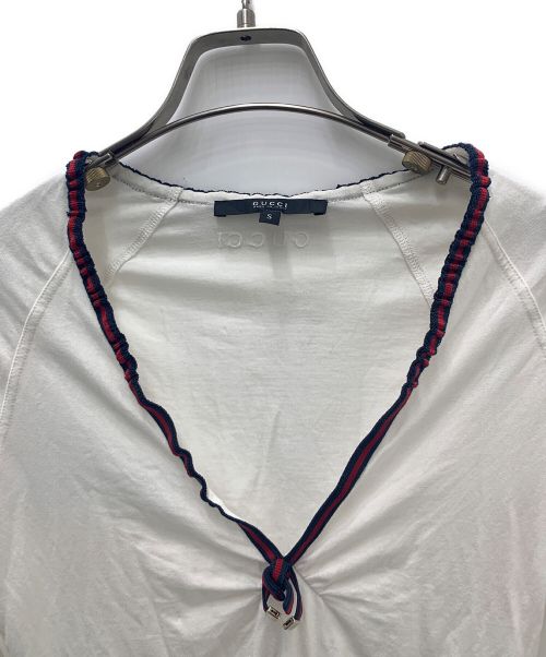 GUCCI（グッチ）GUCCI (グッチ) ロングスリーブカットソー ホワイト サイズ:Ｓの古着・服飾アイテム