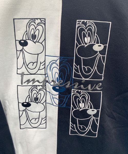 IMPRESSIVE（インプレッシブ）IMPRESSIVE (インプレッシブ) スウェット ブラック×ホワイト サイズ:Lの古着・服飾アイテム