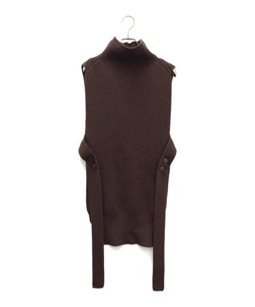 Ameri（アメリ）AMERI (アメリ) VEST LAYERED SHIRT DRESS ブラウン サイズ:Ｓの古着・服飾アイテム