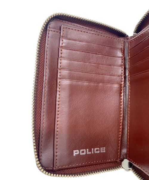 POLICE（ポリス）POLICE (ポリス) コンパクトウォレット ボルドーの古着・服飾アイテム