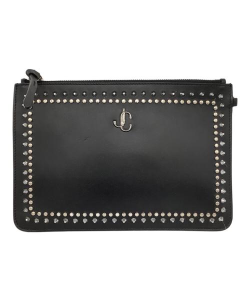 JIMMY CHOO（ジミーチュウ）JIMMY CHOO (ジミーチュウ) クラッチバッグ ブラックの古着・服飾アイテム