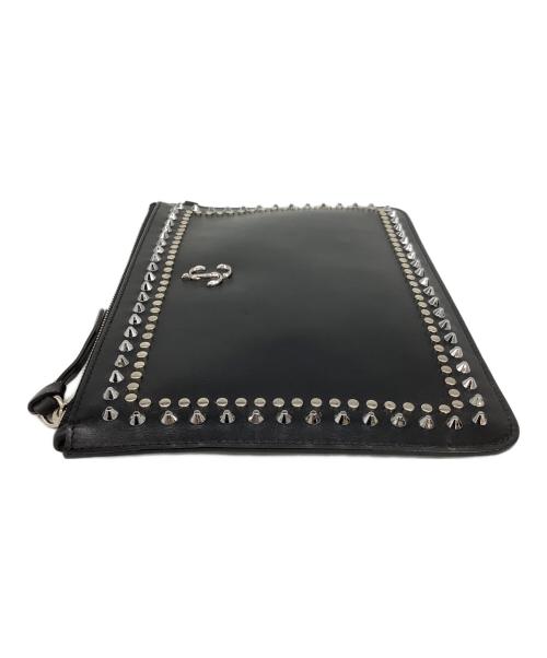 JIMMY CHOO（ジミーチュウ）JIMMY CHOO (ジミーチュウ) クラッチバッグ ブラックの古着・服飾アイテム