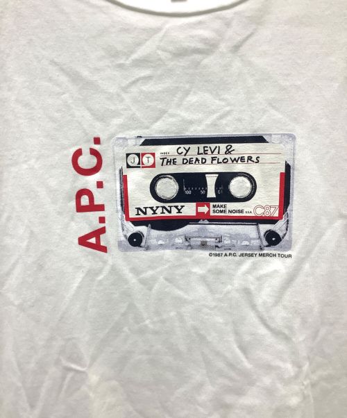A.P.C.（アーペーセー）A.P.C. (アーペーセー) プリントカットソー ホワイト サイズ:Ｓの古着・服飾アイテム