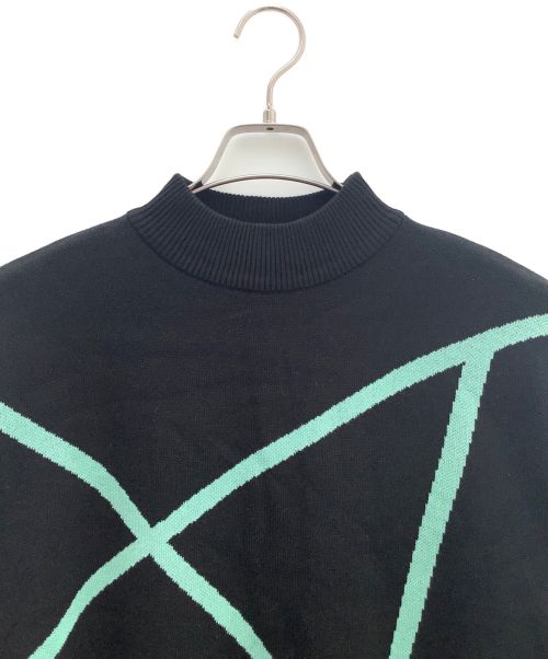 tangram（タングラム）TANGRAM (タングラム) ニット グリーン×ブラック サイズ:Lの古着・服飾アイテム