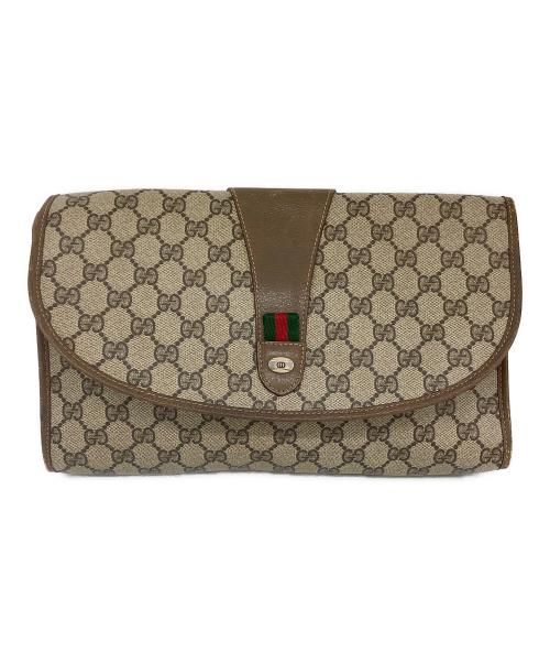 GUCCI（グッチ）GUCCI (グッチ) クラッチバッグ ブラウンの古着・服飾アイテム