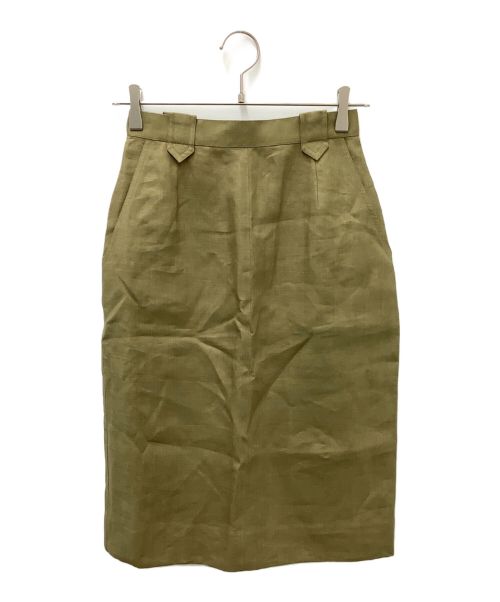 CHANEL（シャネル）CHANEL (シャネル) リネンスカート カーキ サイズ:SIZE 36の古着・服飾アイテム