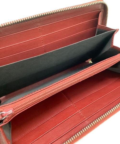 GUCCI（グッチ）GUCCI (グッチ) グッチシマ ラウンドファスナー長財布 レッドの古着・服飾アイテム