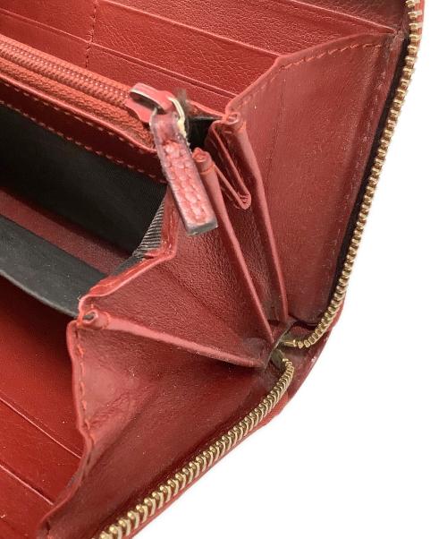 GUCCI（グッチ）GUCCI (グッチ) グッチシマ ラウンドファスナー長財布 レッドの古着・服飾アイテム