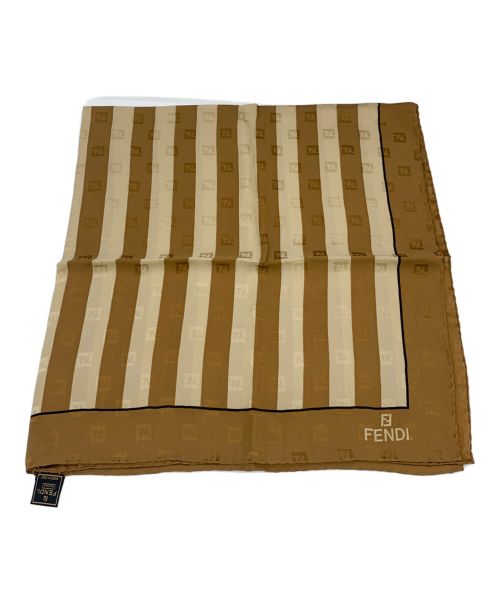 FENDI（フェンディ）FENDI (フェンディ) スカーフ ブラウン×ベージュの古着・服飾アイテム