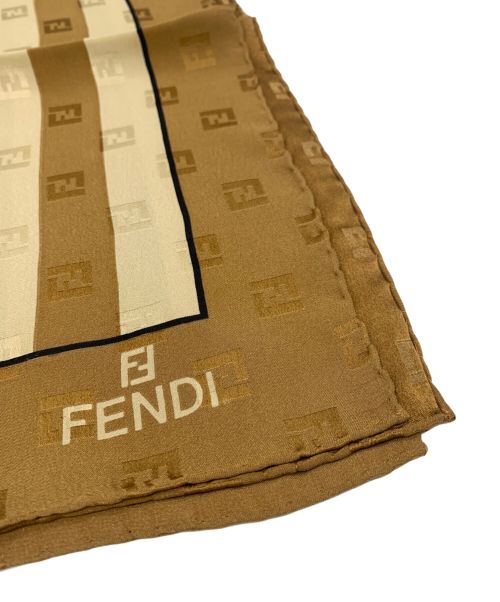 FENDI（フェンディ）FENDI (フェンディ) スカーフ ブラウン×ベージュの古着・服飾アイテム