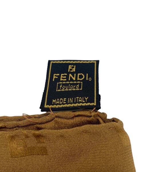 FENDI（フェンディ）FENDI (フェンディ) スカーフ ブラウン×ベージュの古着・服飾アイテム