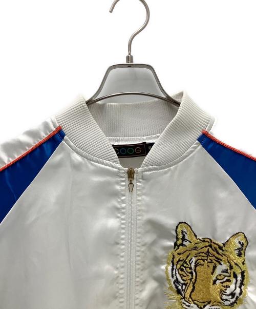 Coogi（クージー）Coogi (クージー) スカジャン ブルー×ホワイト サイズ:XLの古着・服飾アイテム