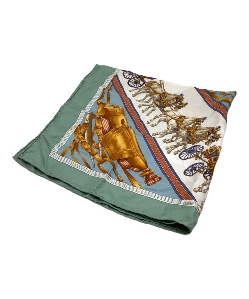 LOEWE（ロエベ）LOEWE (ロエベ) シルクスカーフ グリーンの古着・服飾アイテム