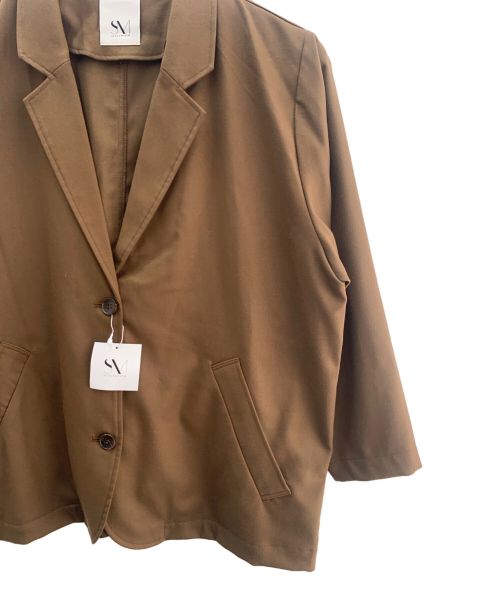 STYLE MIXER（スタイルミキサー）STYLE MIXER (スタイルミキサー) Rビッグシルエットテーラードジャケット ブラウン サイズ:Free 未使用品の古着・服飾アイテム
