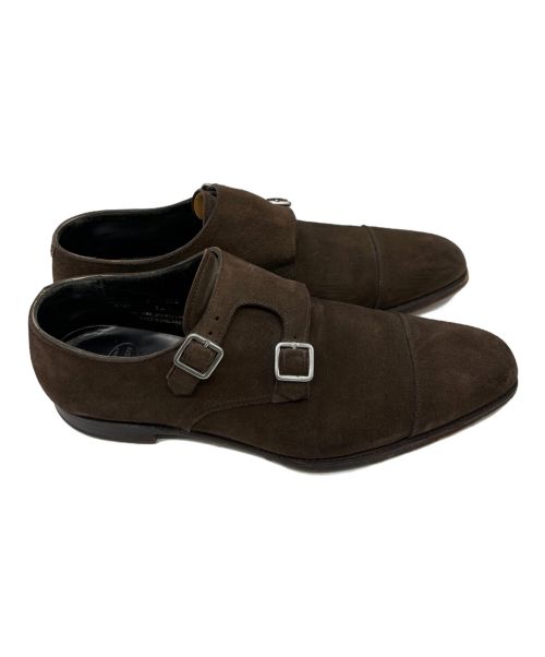 Crockett & Jones（クロケット＆ジョーンズ）Crockett & Jones (クロケット＆ジョーンズ) ダブルモンクストラップシューズ ブラウン サイズ:27.5cmの古着・服飾アイテム