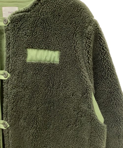 NAF（ナフ）NAF (ナフ) ミリタリーボアコート グリーン×グレー サイズ:Ｓの古着・服飾アイテム