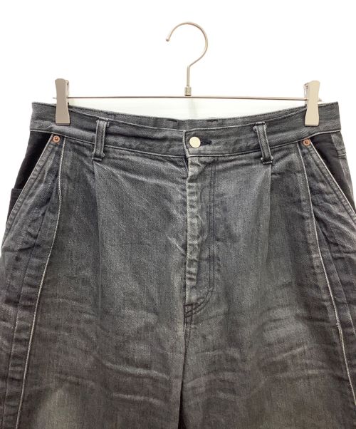 stein（シュタイン）stein (シュタイン) ワイドテーパードデニムパンツ グレー サイズ:Ｓの古着・服飾アイテム