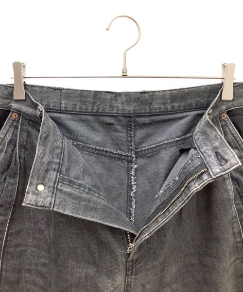 stein（シュタイン）stein (シュタイン) ワイドテーパードデニムパンツ グレー サイズ:Ｓの古着・服飾アイテム