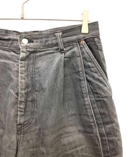 stein（シュタイン）stein (シュタイン) ワイドテーパードデニムパンツ グレー サイズ:Ｓの古着・服飾アイテム