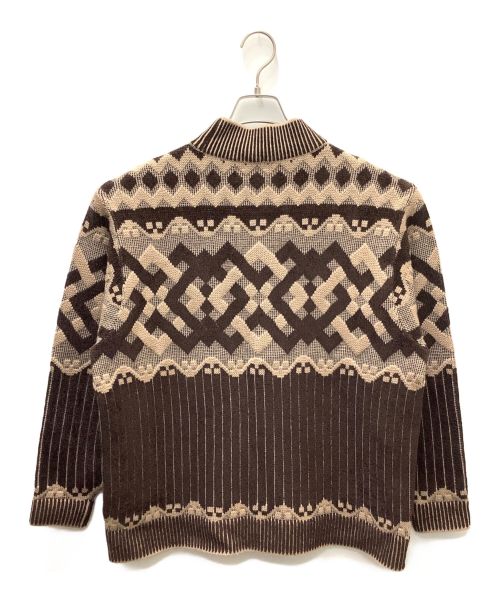 KENZO（ケンゾー）KENZO (ケンゾー) ニット ブラウン×ベージュ サイズ:FREEの古着・服飾アイテム