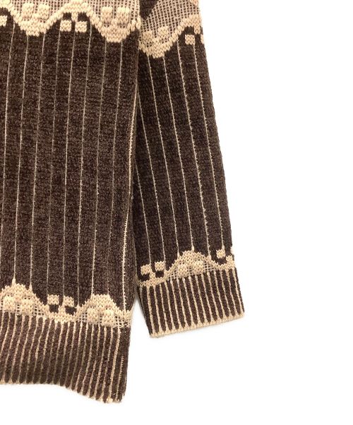 KENZO（ケンゾー）KENZO (ケンゾー) ニット ブラウン×ベージュ サイズ:FREEの古着・服飾アイテム