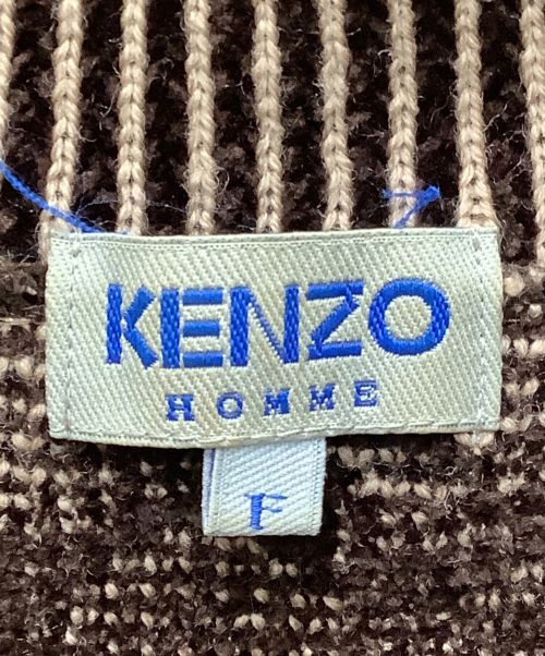 KENZO（ケンゾー）KENZO (ケンゾー) ニット ブラウン×ベージュ サイズ:FREEの古着・服飾アイテム