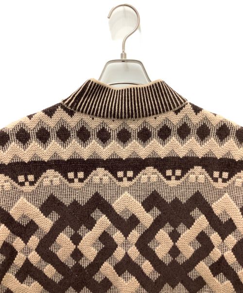 KENZO（ケンゾー）KENZO (ケンゾー) ニット ブラウン×ベージュ サイズ:FREEの古着・服飾アイテム
