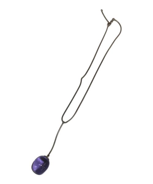 Baccarat（バカラ）Baccarat (バカラ) ティアドロップネックレス パープルの古着・服飾アイテム