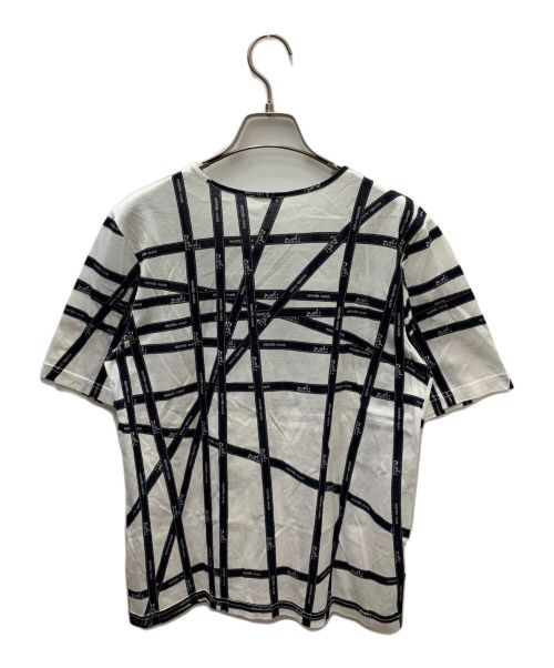 HERMES（エルメス）HERMES (エルメス) カットソー ネイビー×ホワイト サイズ:Lの古着・服飾アイテム
