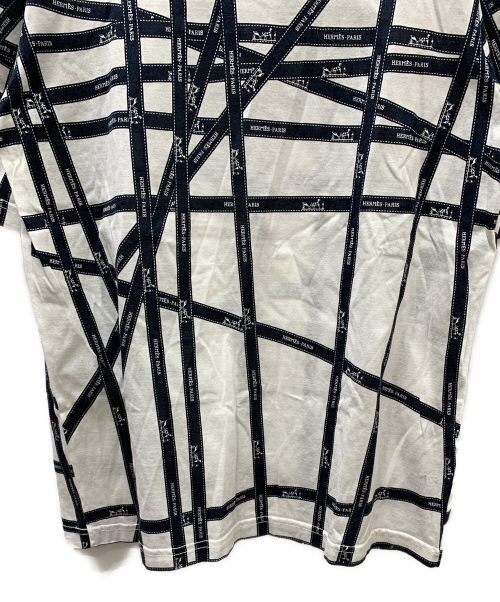 HERMES（エルメス）HERMES (エルメス) カットソー ネイビー×ホワイト サイズ:Lの古着・服飾アイテム