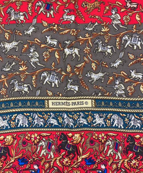 HERMES（エルメス）HERMES (エルメス) カレジェアン　カレ140 ブラウンの古着・服飾アイテム