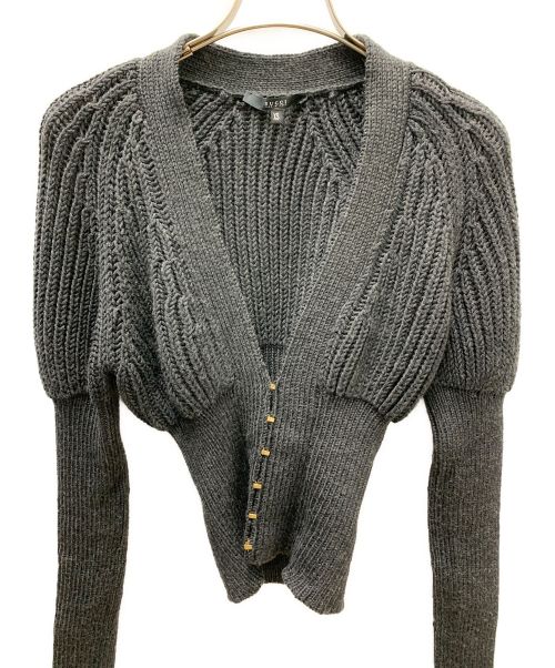 GUCCI（グッチ）GUCCI (グッチ) ニットカーディガン グレー サイズ:SIZE XSの古着・服飾アイテム