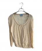 PRADAプラダ）の古着「ラウンドネックニット」｜ベージュ